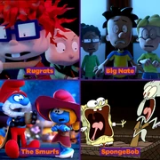 FfxZEQUWYAERzp1.jpeg (896 KB) Created by the official Nickelodeon Twitter account. A Halloween-themed poster highlighting the best Nickelodeon friendship squads, with SpongeBob and Squidward being candidates.