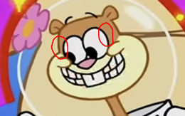 Sandy missing eyelashes