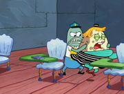 Incidental 118 preventing Mrs. Puff from leaving.