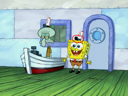 SpongeBob's Krusty Krab employee hat ring error in To SquarePants or Not to SquarePants