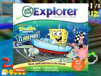 LeapFrog SpongeBob SquarePants The Clam Prix Game Age 4-7 LEAPPAD LEAPSTER 