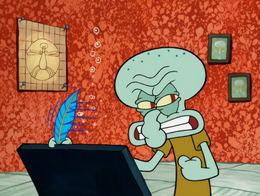 Squidward's hand mistake in Suction Cup Symphony