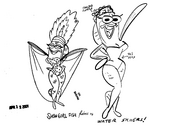 Showgirl's model sheet, which would later be used as a reference for the multiple of them appearing in the season 13 episode, "Abandon Twits."