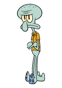 Squidward crossing arms 2D stock art