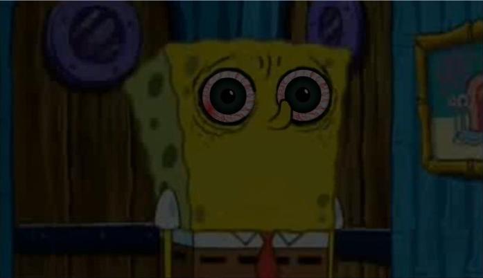 bloodshot eyes spongebob