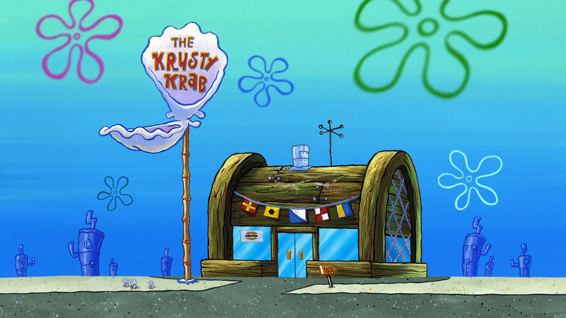 spongebob at the krusty krab