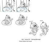 Monkey mermaid