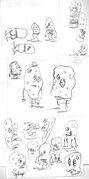 SpongeBoy Early Sketches