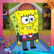 SpongeBob in his wedding outfit.
