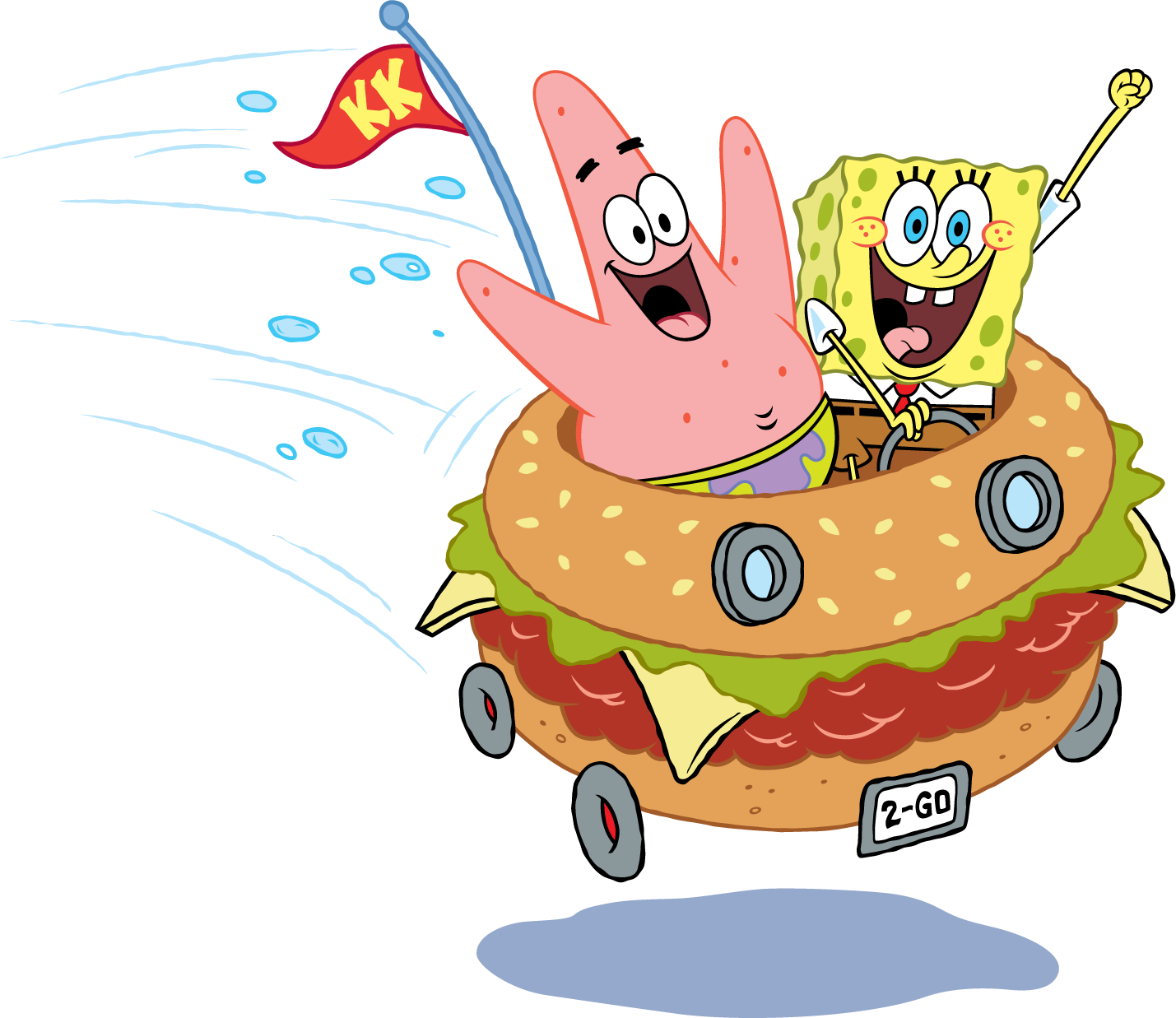 spongebob krabby patty car