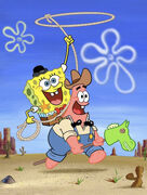 Promotional artwork of SpongeBuck and Pecos Patrick.