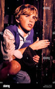 An image of Stephen Hillenburg at the age of 12 playing the character Oliver in the Anaheim High School production.