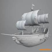 Ship Dutchman wire-frame #1