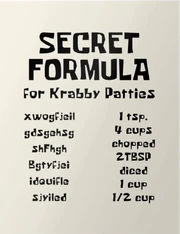 Krabby Patty Secret Formula