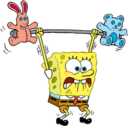 Spongebob lifting stuffed animals online