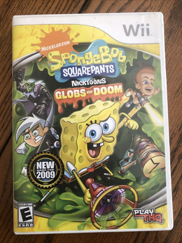 Globs of Doom wii cover with the 2009 new game sticker