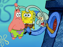 SpongeBob's freckles are missing.