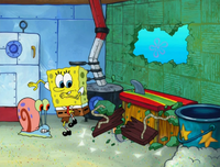 Дом Губки Боба начинает разрушаться