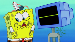 SpongeBob telling Karen about his sea chimps.