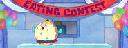 Mrs. Puff joins the Krabby Patty Eating Contest.