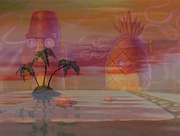 SpongeBob's house is missing one of the windows in "SB-129."