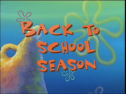 Back to School Season