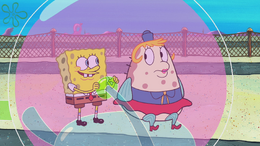 SpongeBob and Mrs. Puff in a .