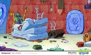 SpongeBob's bedroom destroyed
