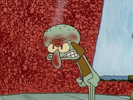 Squidward with only three legs.