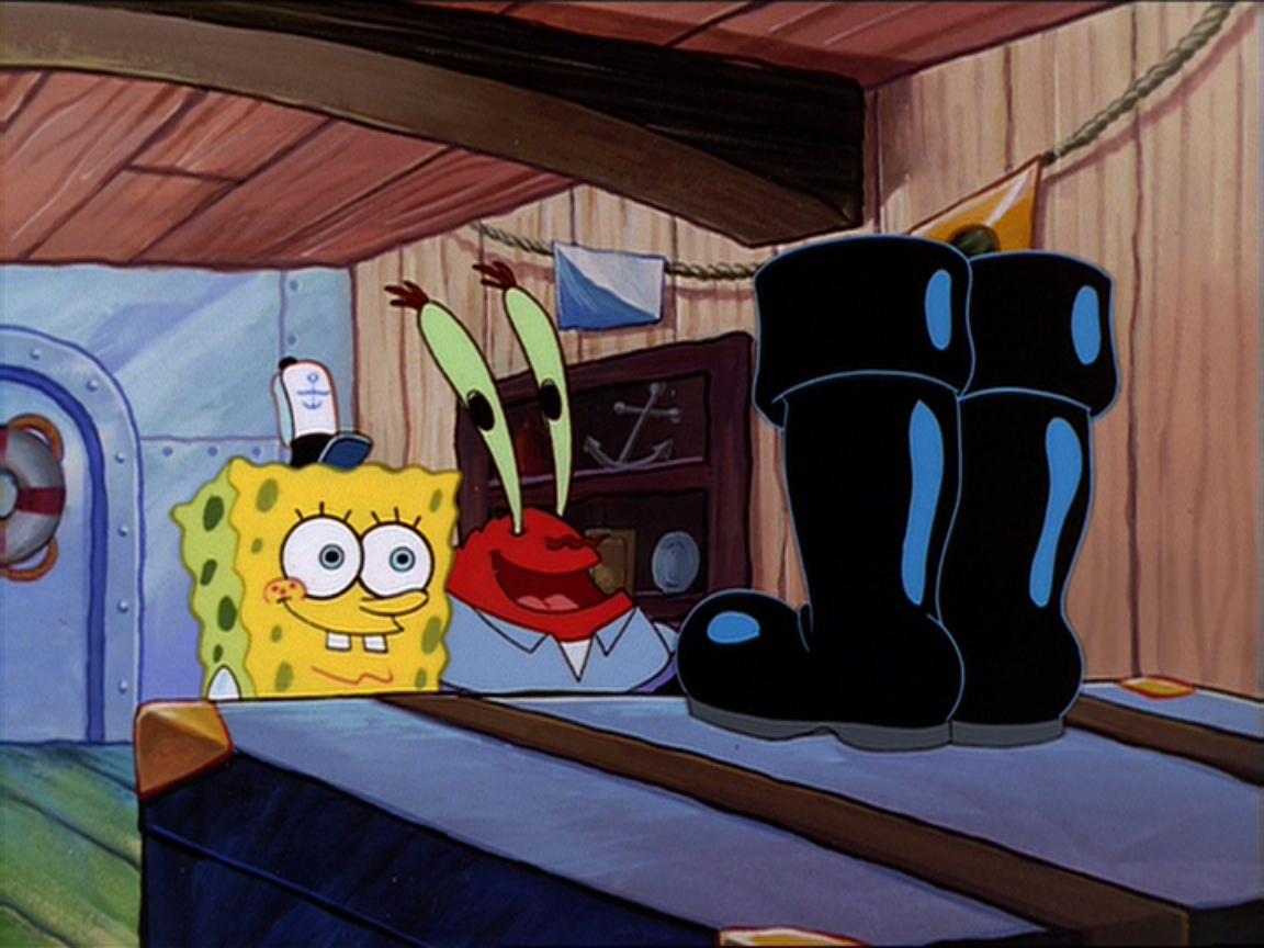 spongebob with boots