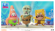 Playable skins based on SpongeBob SquarePants memes in Fall Guys