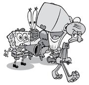 SpongeBob-Pearl-Krabs-Squidward-movie-set