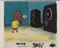 Spongebob listening to blasting music on speakers : r