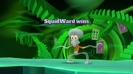 Squidward is misspelled as "SquidWard