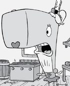 Pearl's Krusty Krab hat.