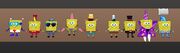 Many SpongeBob costume models