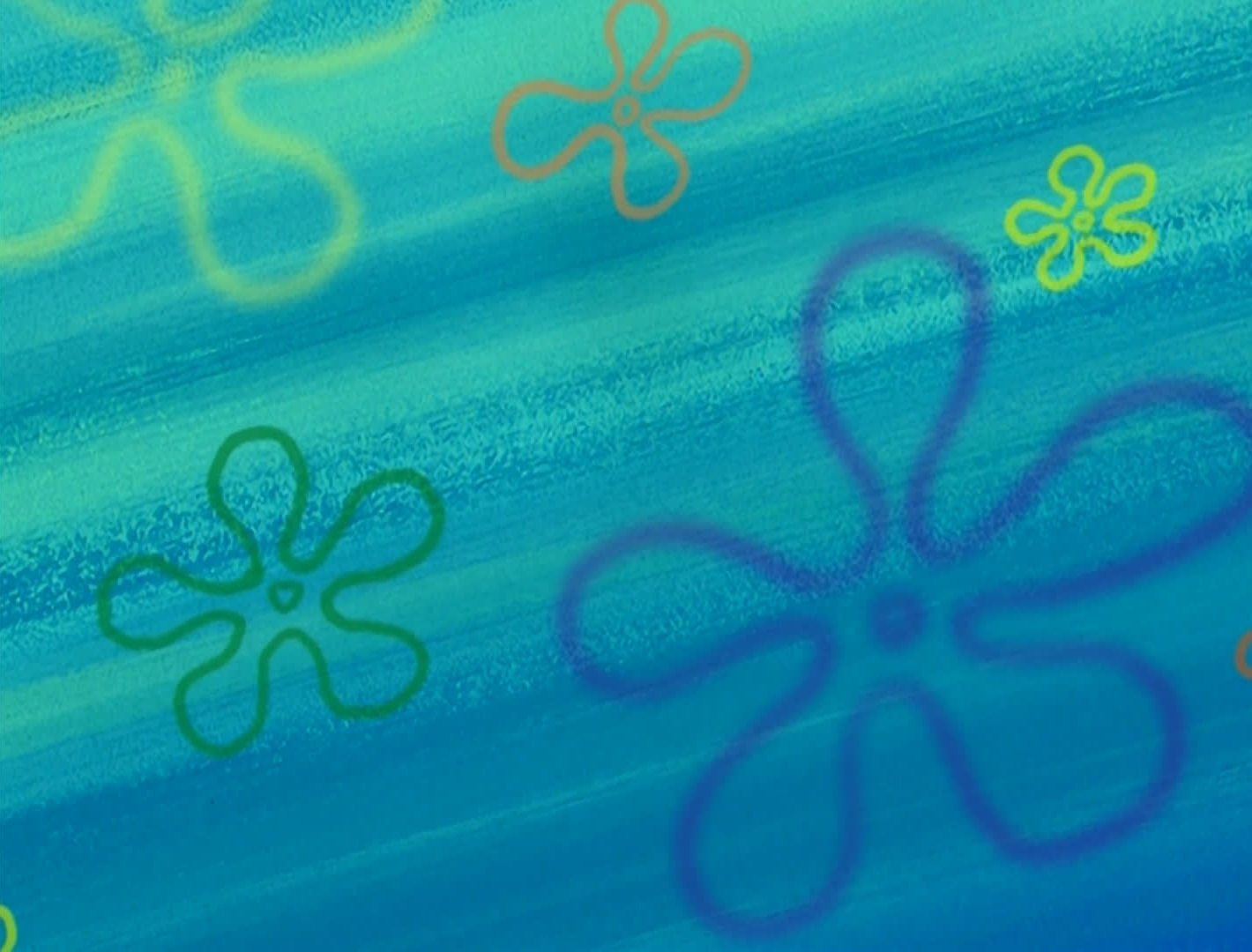 spongebob flowers background