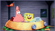 You don't need a license to drive a sandwich. SpongeBob and Patrick.