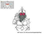 Shmandorian sergeant with a gas mask