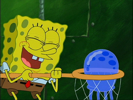 SpongeBob's eyelashes mistake in Jellyfish Hunter