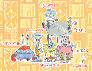SpongeBob-SquarePants-main-characters-cast-by-Stephen-Hillenburg