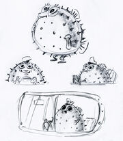 Original concept art by Stephen Hillenburg.
