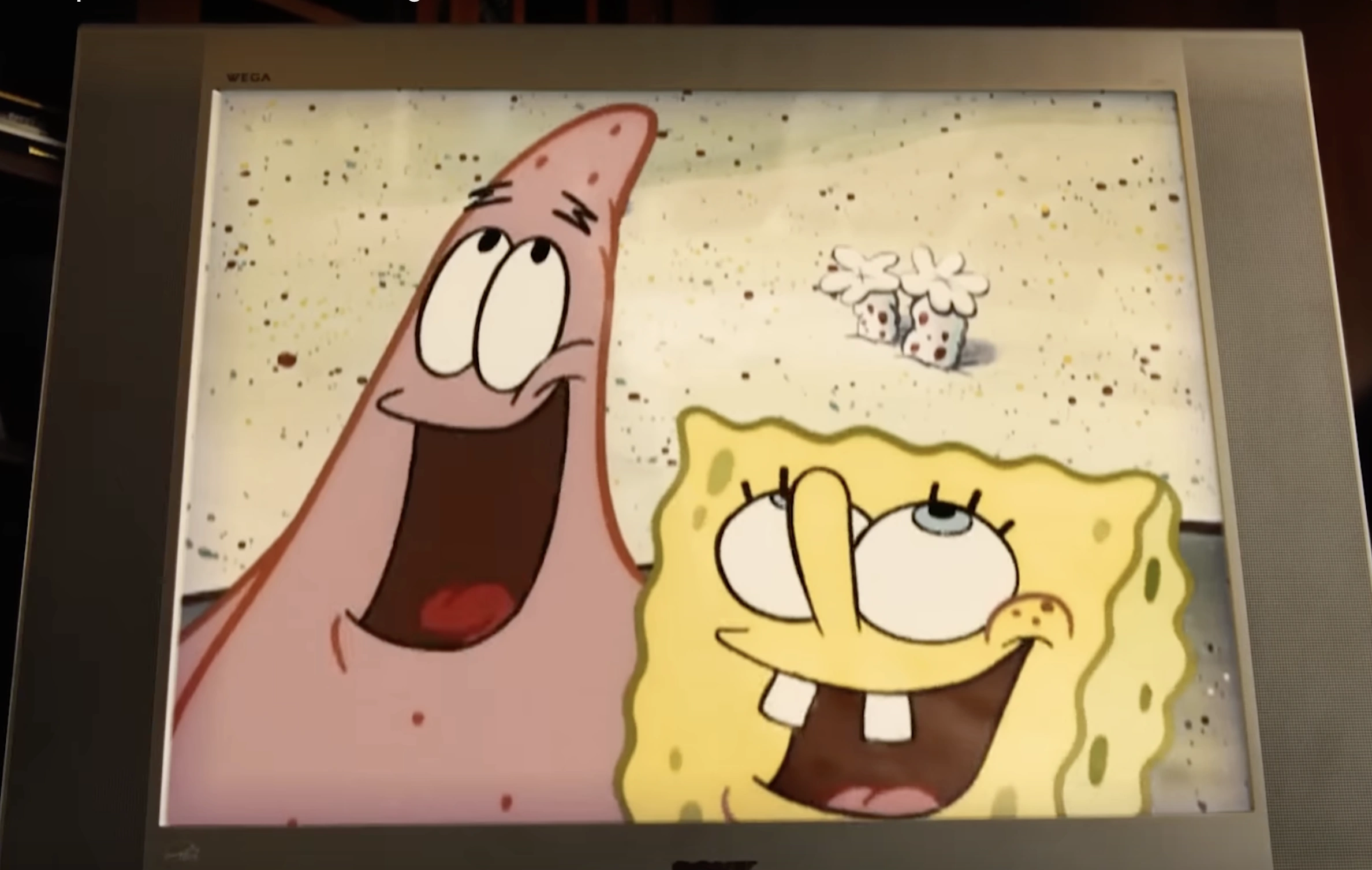 In the Spongebob Squarepants Movie there is a scene where Patrick