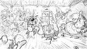 Concept art of "Trenchbillies" featuring several "Y" incidentals