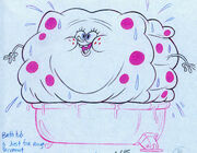 SpongeBob in the bath.