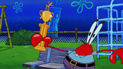 Mr. Krabs' eye stalks are white instead of green.