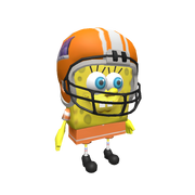 Super Bowl LVIII SpongeBob Shoulder Plushie prize on Roblox from the Super Bowl event.