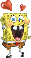 SpongeBob with hearts oil-painted stock art