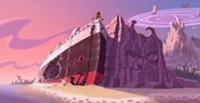 Concept art of "Shipwreck Cliff."