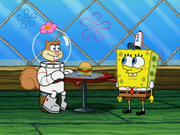 Sandy and SpongeBob